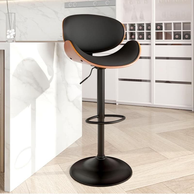 Set of 2 Adjustable Height Swivel Bar Chair