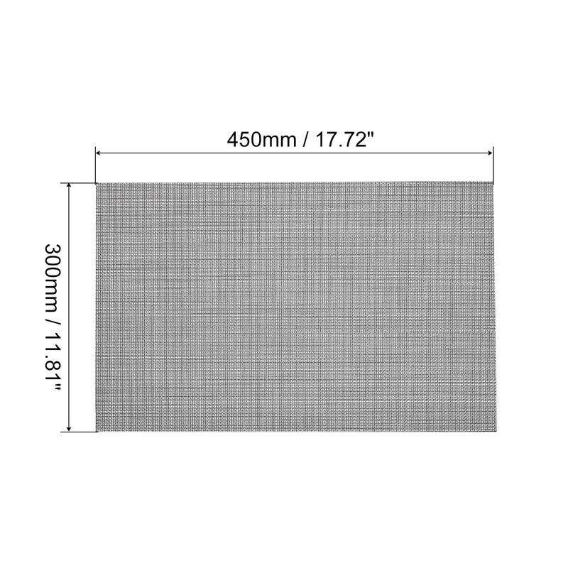 Place Mats, 450x300mm Table Mats Set of 2 PVC Washable Woven Placemat - Gray