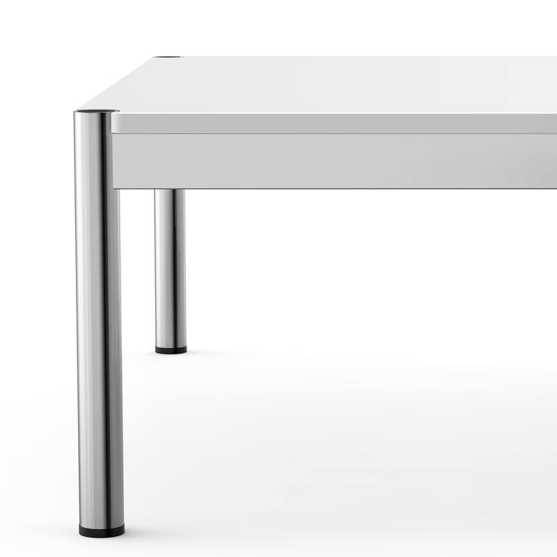 39inch Coffee Table Square Tea Table Polished Stainless Steel