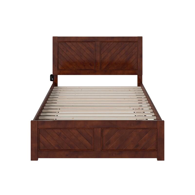 Canyon Full Platform Bed with Matching Footboard & Full Trundle