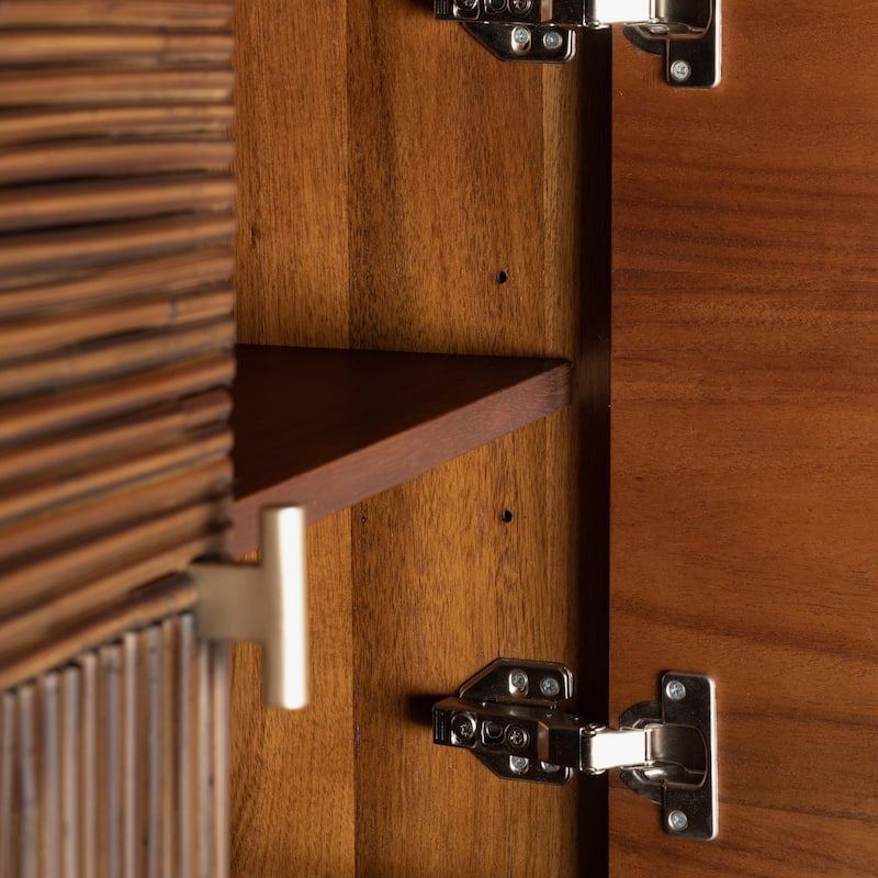 Studio London Drawers Acacia Wood and Rattan Furniture Storage