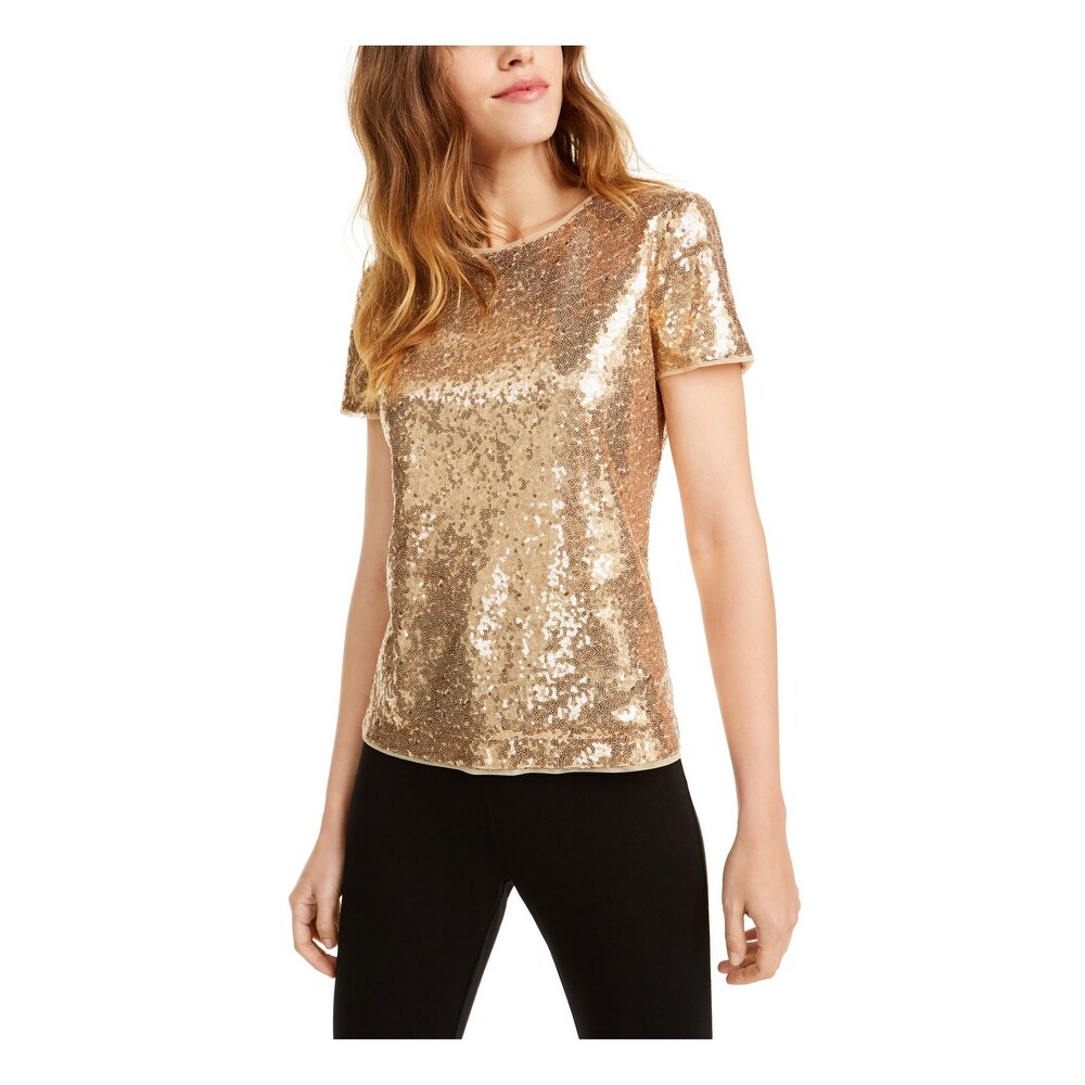 gold dressy tops