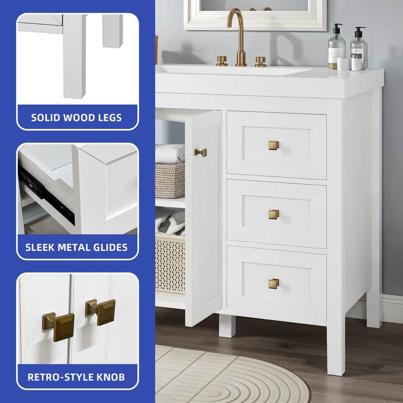 Moasis 36"/42" Bathroom Vanity Cabinet with Sink