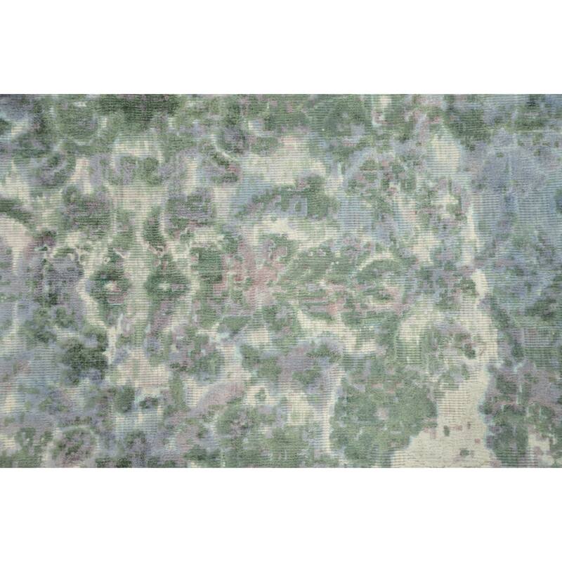 Hand Knotted Oriental Viscose Silk Carpet Modern Abstract Multi-Colored Abstract Area Rug - 8' 0'' X 5' 7''