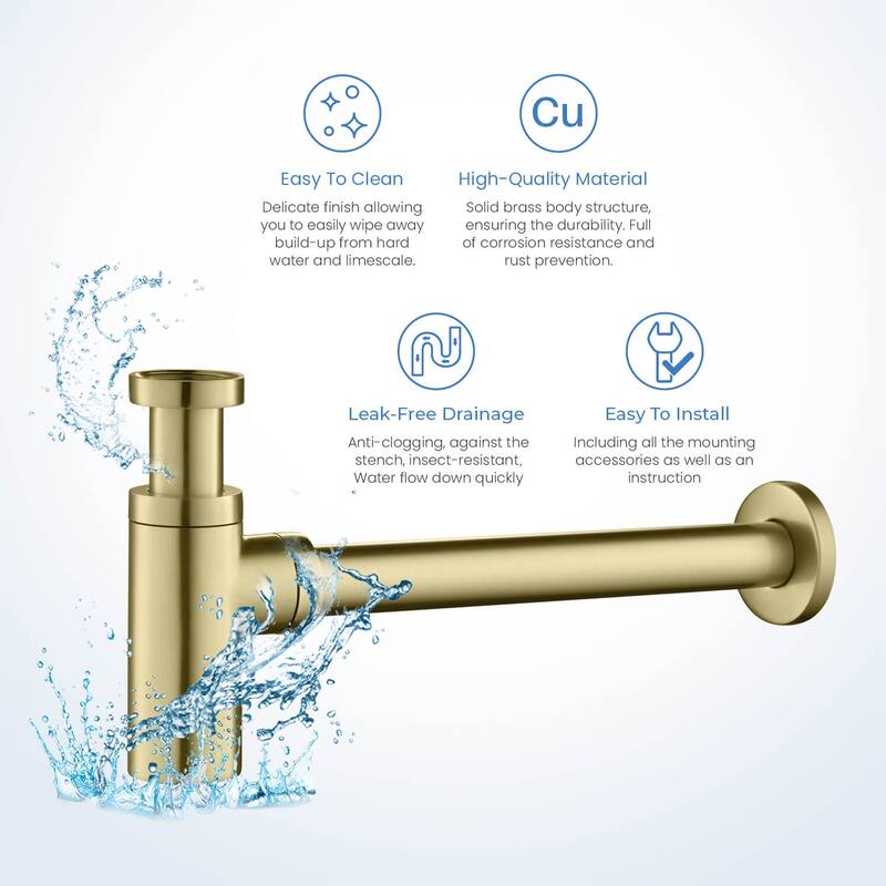Bathroom Sink Decorative Round Bottle Trap