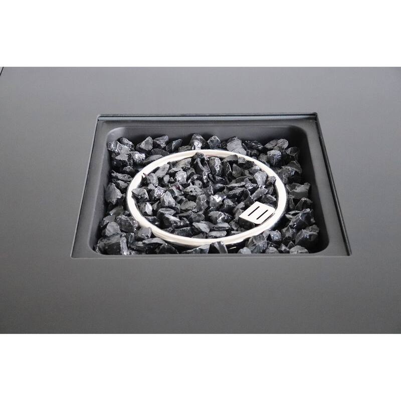 Living Source International Fire Pit for Outdoor Home Garden Backyard Fireplace (30 Inch Steel Grey)