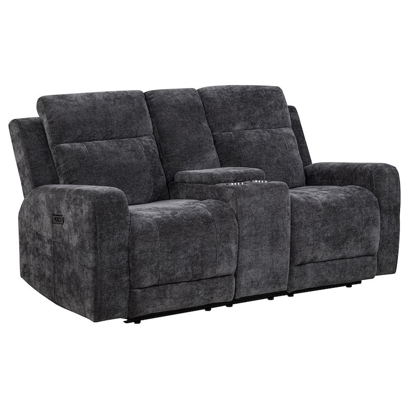 Kennett Chenille Upholstered Power Reclining Loveseat