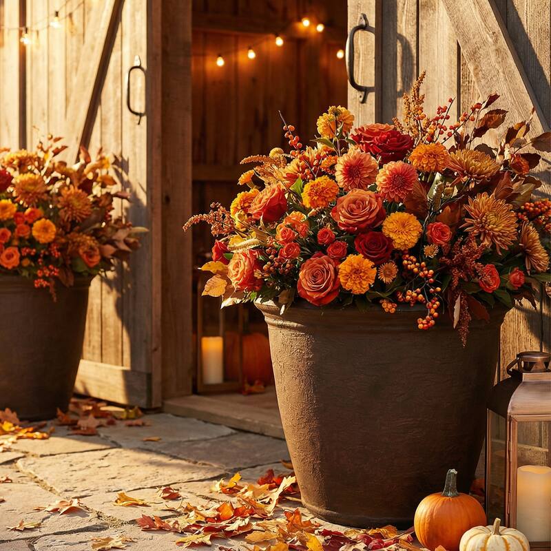 Sunnydaze Anjelica Outdoor Flower Pot Planter - 20-Inch - 2-Pack