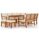 preview thumbnail 82 of 83, vidaXL 4/5/6/7/9/11 Piece Patio Dining Set with Cushions Solid Wood Acacia