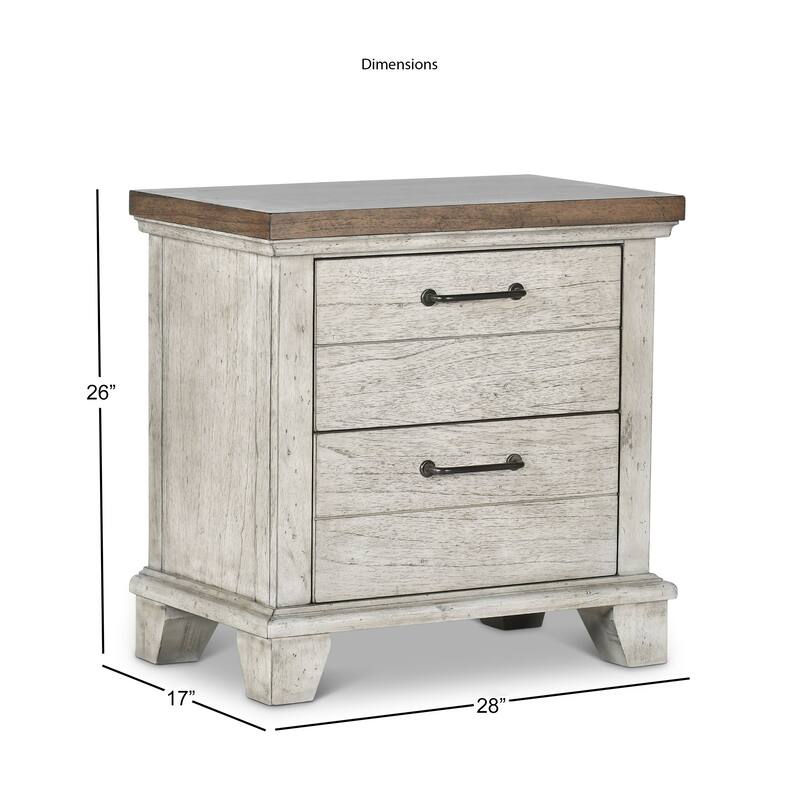 Steve Silver Overlook Two-tone 2-drawer Nightstand