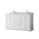 Option White / White Carrara Marble Top / Polished Chrome