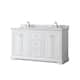 Option White / White Carrara Marble Top / Polished Chrome