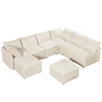 Versatile Modular Sofa with Storage Seat,8 Piece Free Combination