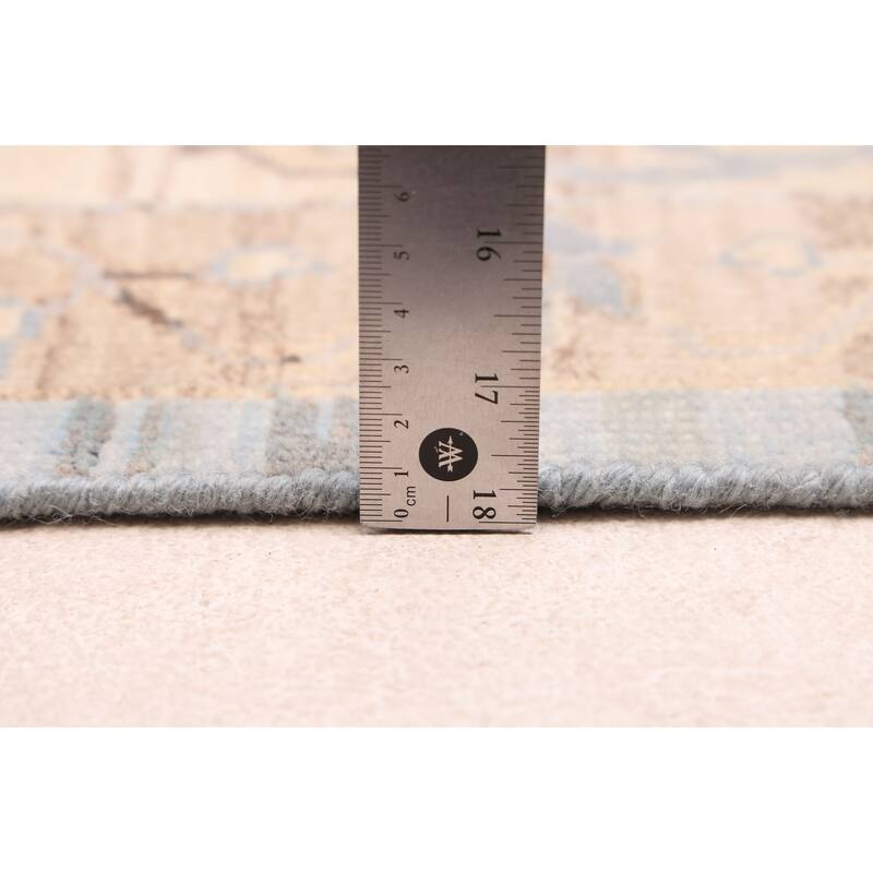 ECARPETGALLERY Hand-knotted Modern Oushak Light Blue Wool Rug - 9'0 x 11'10