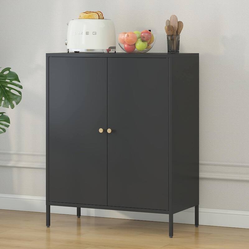 Kitchen Buffet Server Table Accent Sideboard Cupboard Server Buffet Console Table with Doors Cabinet