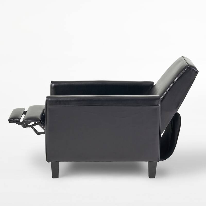 Pushback Recliner Chair, Fax Leather Armchair Push Back Accent Chair for Living Room, Home Theater Single Sofa Club Chair