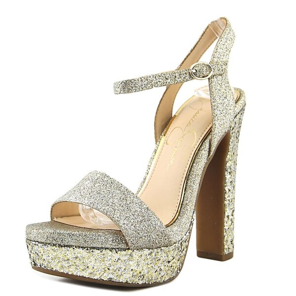 jessica simpson gold platform heels