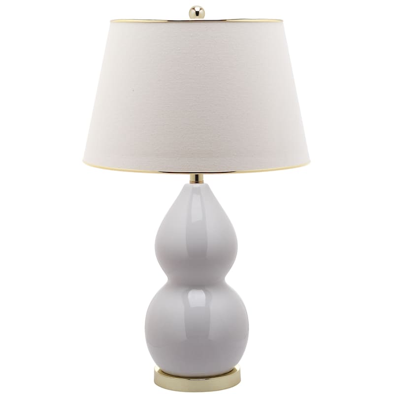SAFAVIEH Lighting Julianna 26-inch Double Gourd White Table Lamp (Set of 2) - 16"x16"x26.5" - 16"W x 16"D x 27"H