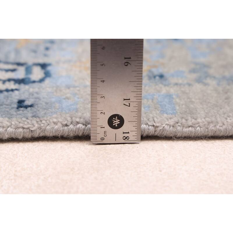 ECARPETGALLERY Hand-knotted Heritage Light Denim Blue Wool Rug - 8'1 x 9'11