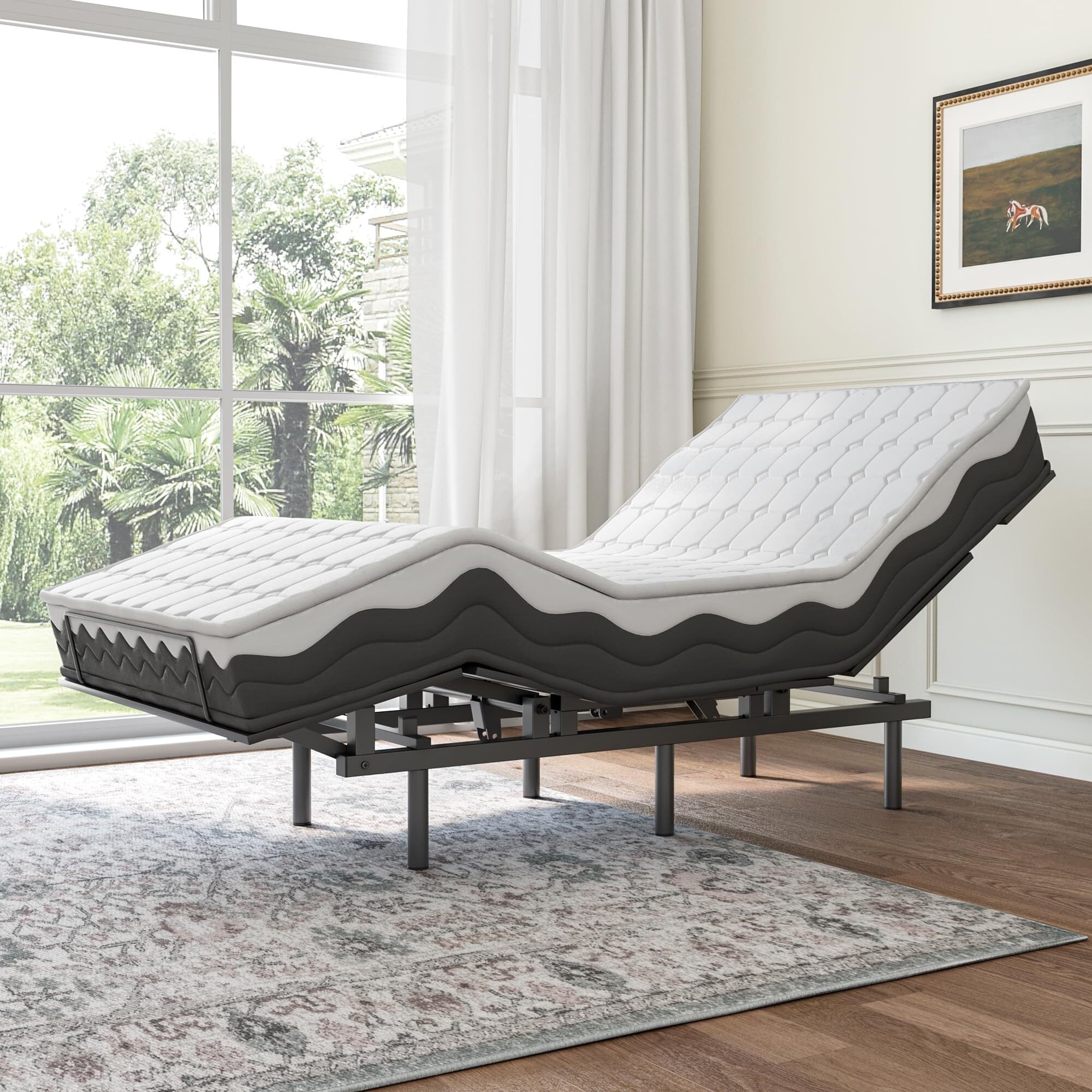 Adjustable twin bed frame with remote 2025