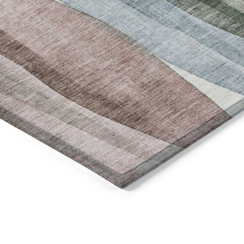 HomeRoots Abstract Transitional Rectangle Outdoor Rug