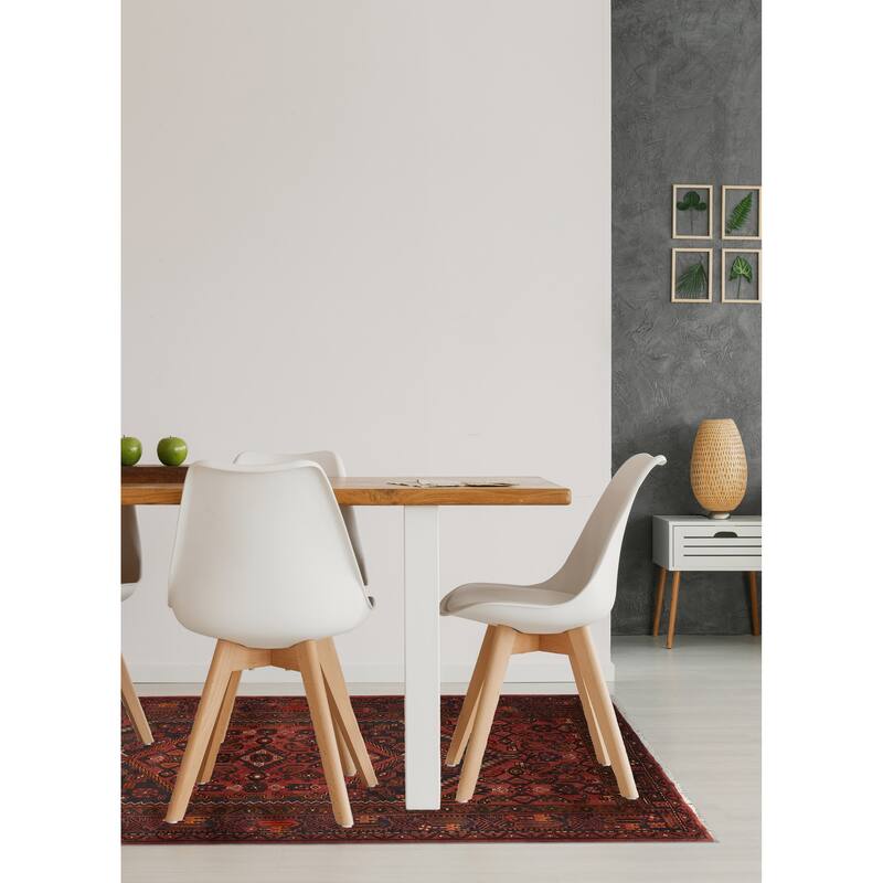 ECARPETGALLERY Hand-knotted Andelz Red Wool Rug - 4'5 x 7'1