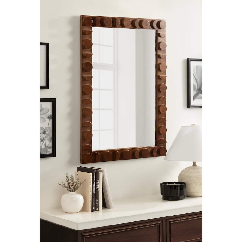 Kate and Laurel Lunara Wood Rectangle Mirror