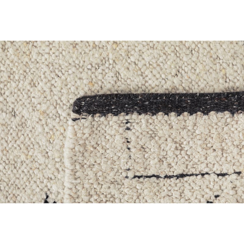 Terra by Obeetee Farah Ashlar White Rug