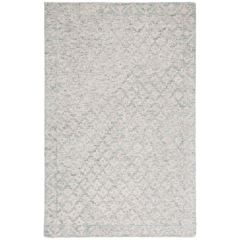 SAFAVIEH Handmade Metro Gulfem Wool Rug - 4' x 6' - Ivory/Light Blue