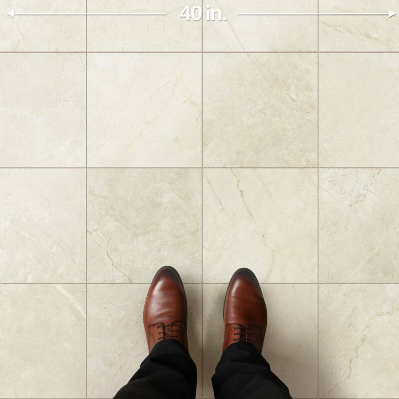 Merola Tile Reve Beige 11-3/4" x 11-3/4" Porcelain Floor and Wall Tile