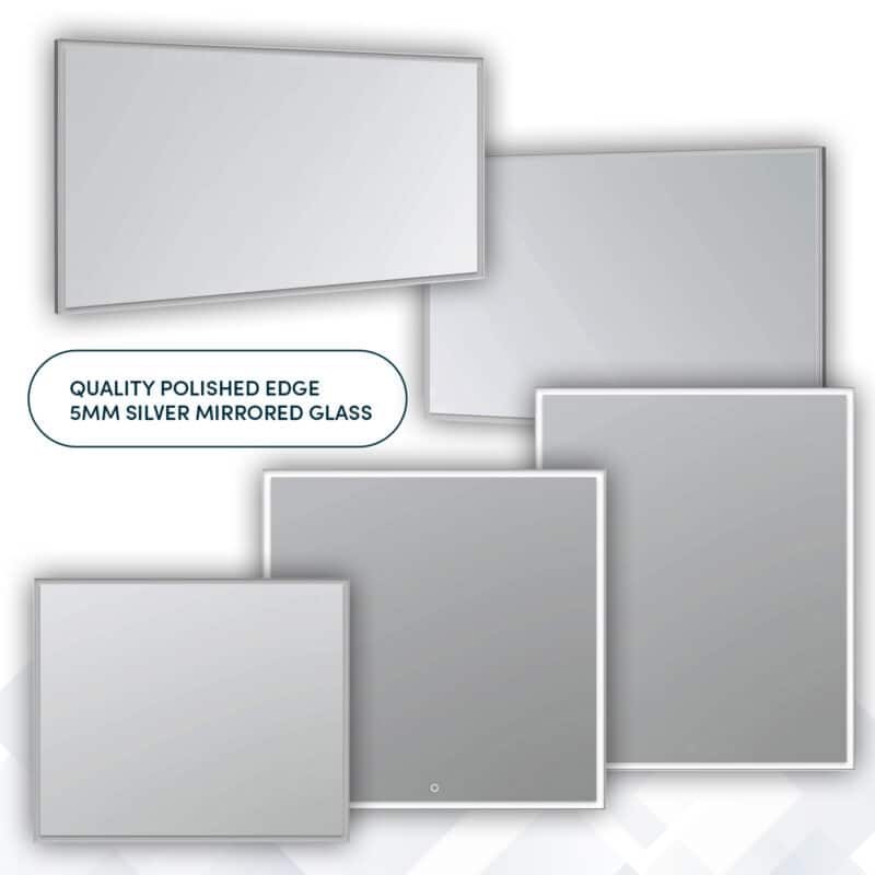 AQUADOM Edge 30" Led Lighted Mirror for Bathroom with Defogger, Touch Control. - 30"x32"x1.5"