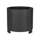 preview thumbnail 17 of 23, Zephyr 19.5 inch Smokeless Outdoor Firepit, Natural Wood Burning Portable Fire Pit With Water Resistant Cover, Black