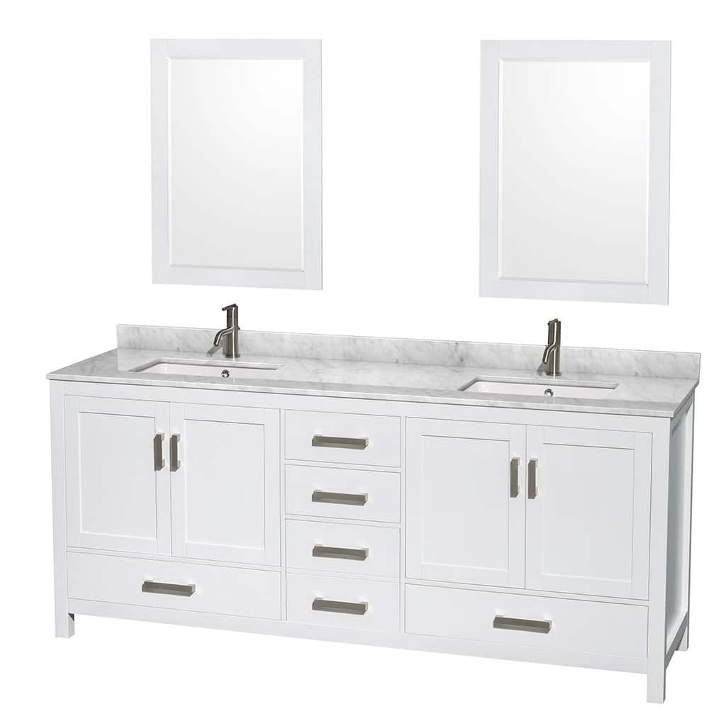 Wyndham Collection WCS141480DUNSM24 Sheffield 80" Free Standing Double