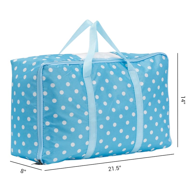 1 Pack Clothes Storage,Storage Bags,Moving Bags for Organizing Bedroom,Clothing,Comforter,Closet Organizers and Storage - Blue - 21.5*14*8in
