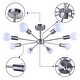 preview thumbnail 60 of 71, Modern Vintage Glam Metal Sputnik Semi - Flush Mount Ceiling Light