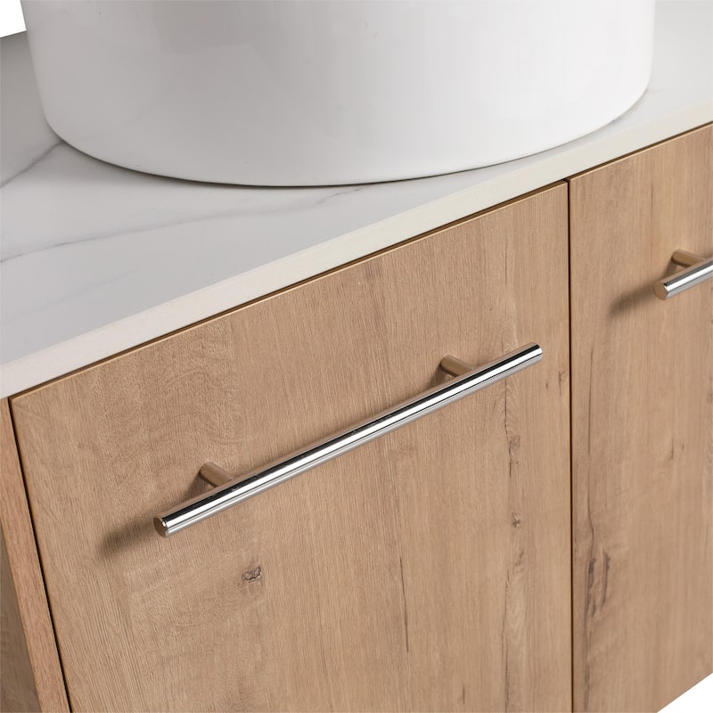 Bathroom Vanity With Sink In 24/30 Inch, Floating Bathroom Vanity With Soft Close Door