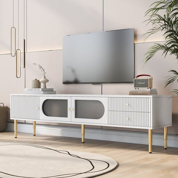テレビボード 引き出し付き (TV cabinet with drawers) TV Stand for TVs up to 80'', Entertainment Center with