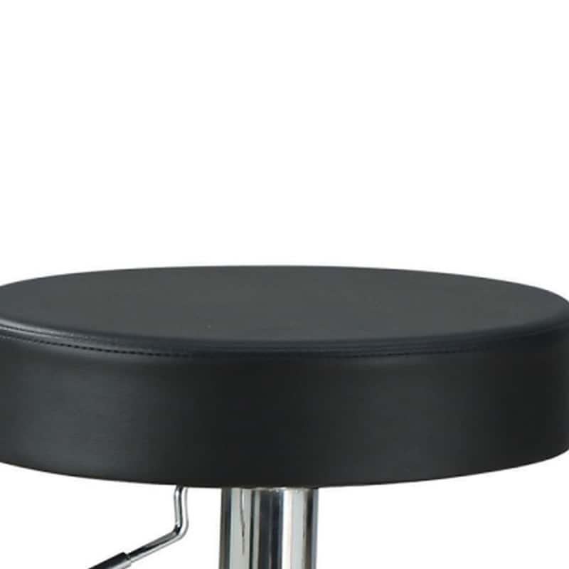 Stylish and Elegant Backless Adjustable Bar Stool, Black