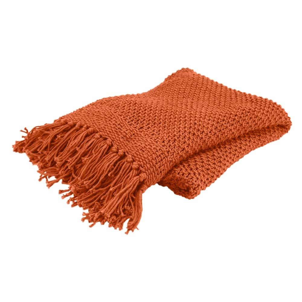 Rizzy Home Knitted Solid Color Throw, 50"X60"