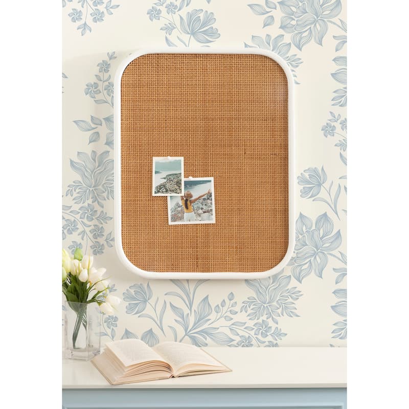 Kate and Laurel Planche Rattan Wall Pinboard