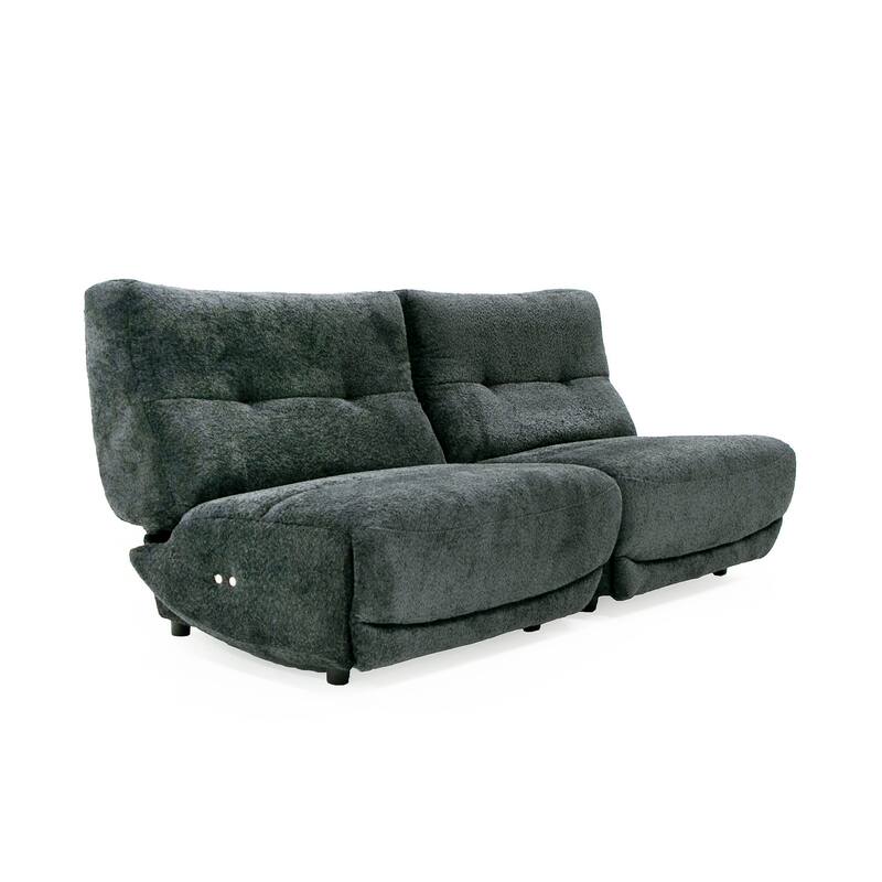 Divani Casa Basil Modern Dark Grey Fabric Large Electric Recliner Chair