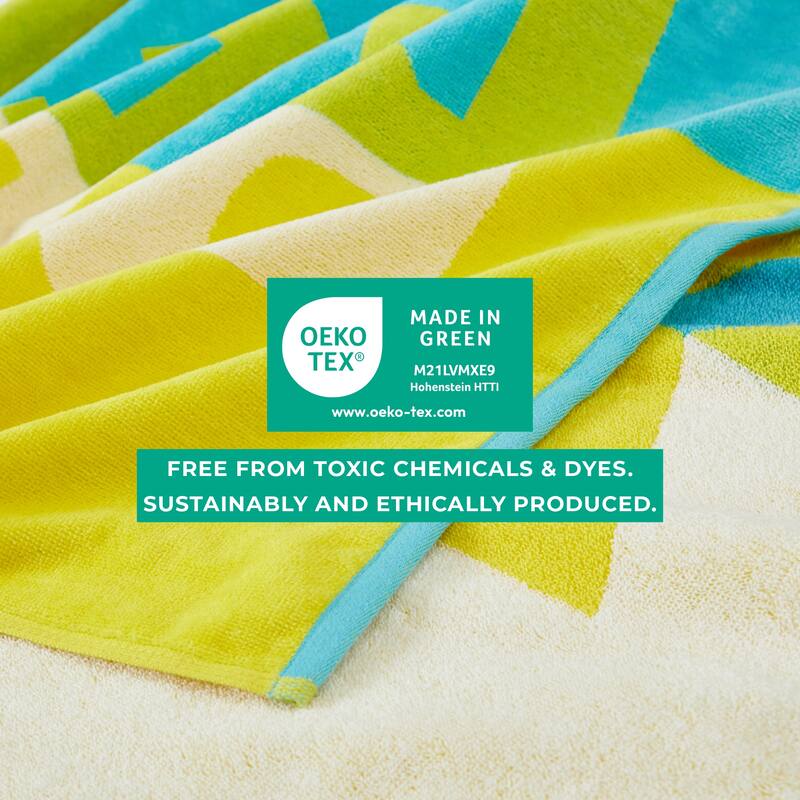 Linery & Co. 100% Cotton Jacquard 2 Pack Summer Beach Towels