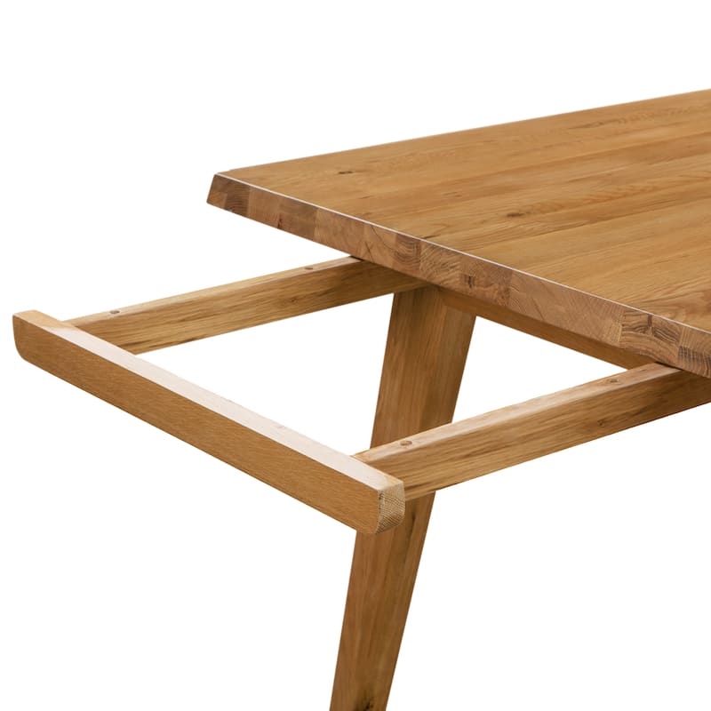 Poly and Bark Kent Solid Oak Wood Dining Table