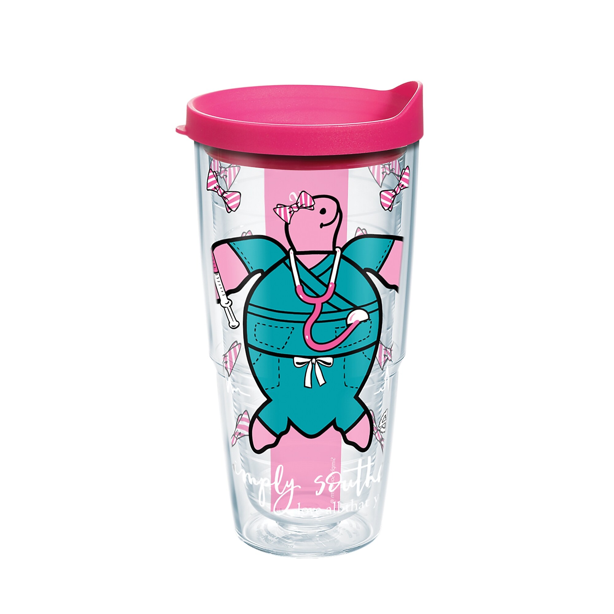 Shop Simply Southern Save Turtle Nurse 24 Oz Tumbler With Lid Overstock 26439349