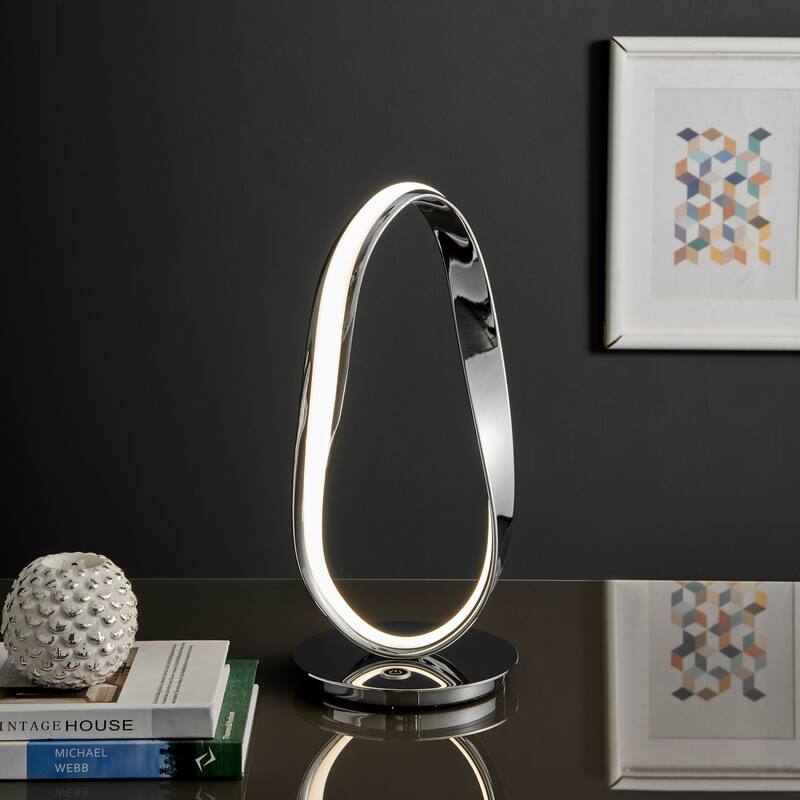 Carter Touch Dimmable Integrated LED Chrome Table Lamp - Chrome