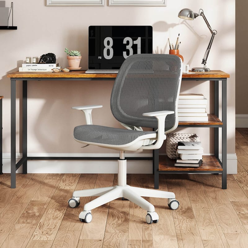 Costway Kids Desk Armchair Swivel Mesh Children Computer Chair with - See Details