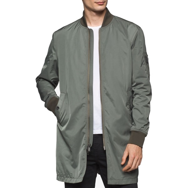 calvin klein green bomber jacket