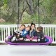 preview thumbnail 5 of 8, 60" Saucer Surf Outdoor Adjustable Swing Set-Purple - 60" x 32" (L x W)