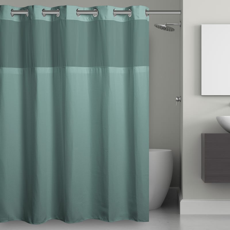Hookless Waffle Shower Curtain - Sea Blue