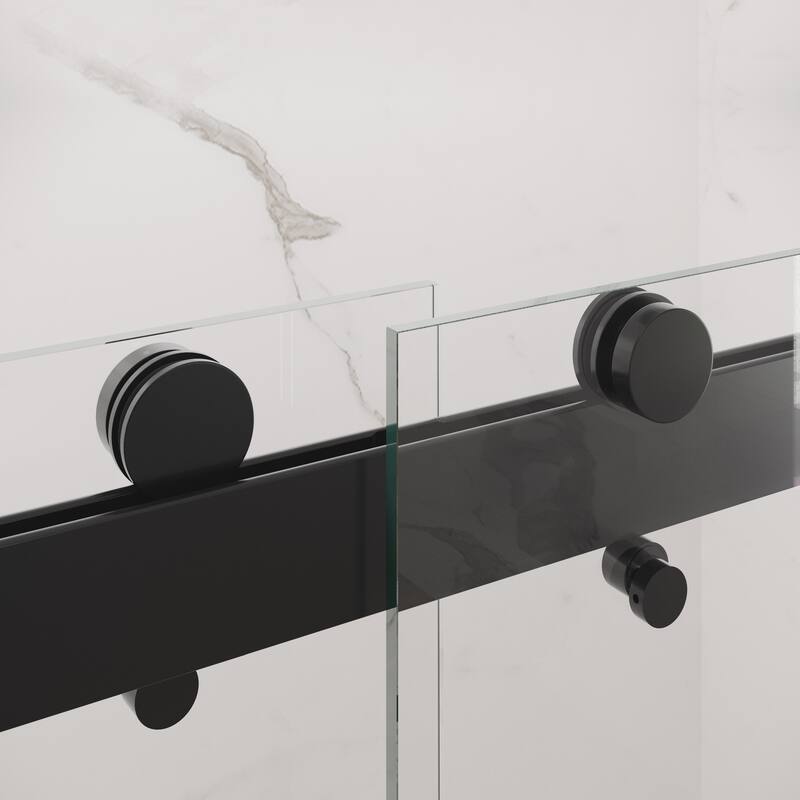 Seawin Verona Light Bypass Frameless Sliding Glass Shower Door 44 - 48 in. W x 76 in. H 1/4 in. (6 mm) Clear Tempered Glass